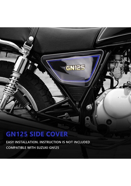 Siyah Motosiklet Pil Yan Kapak Çerçevesi Yan Suzuki GN125 Gn 125 Için Panelleri Kapsar (Yurt Dışından) fiyatları