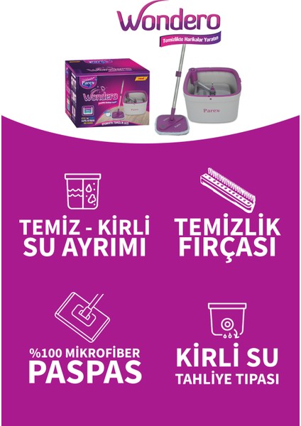 Wondero Temiz Su ile Kirli Suyu Ayıran Otomatik Temizlik Seti modelleri