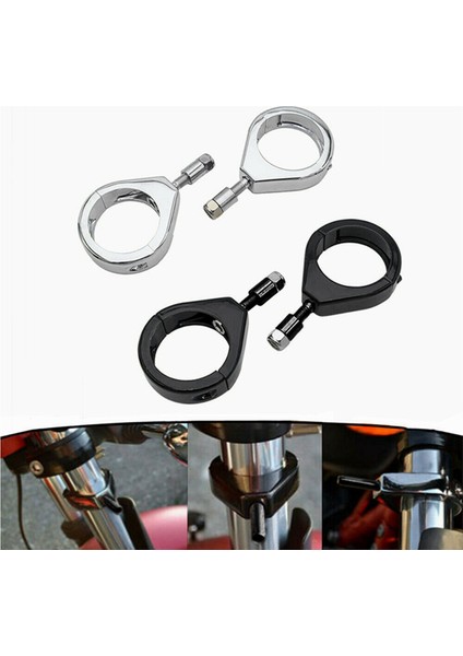 49MM Motosiklet Dönüş Sinyali Montaj Braketi Sis Lambası Braketi Xl Sportster 1200 Dyna Siyah Için Uygun (Yurt Dışından) fiyatları