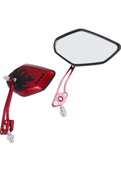 2pcs Vida Çapı 10MM / 8mm Yan Aynalar Motosiklet Scooter 360 Derece Dönme Motosiklet Dikiz Aynaları Kırmızı (Yurt Dışından) fiyatları