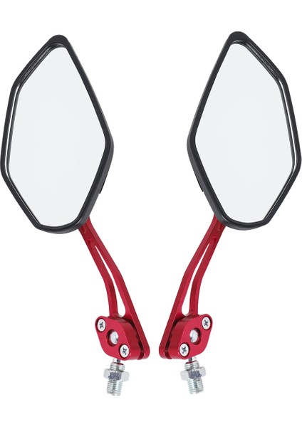2pcs Vida Çapı 10MM / 8mm Yan Aynalar Motosiklet Scooter 360 Derece Dönme Motosiklet Dikiz Aynaları Kırmızı (Yurt Dışından) modelleri