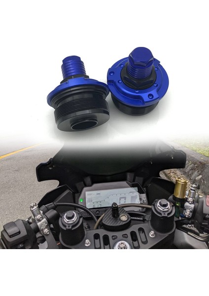 Yamaha Yzf R15 V3 Ön Şok Emici Vidalı Kapak Kapağı Ön Tifmeciler Çatal Bolts Cnc Motosiklet Aksesuarları Mavi (Yurt Dışından) fırsatları