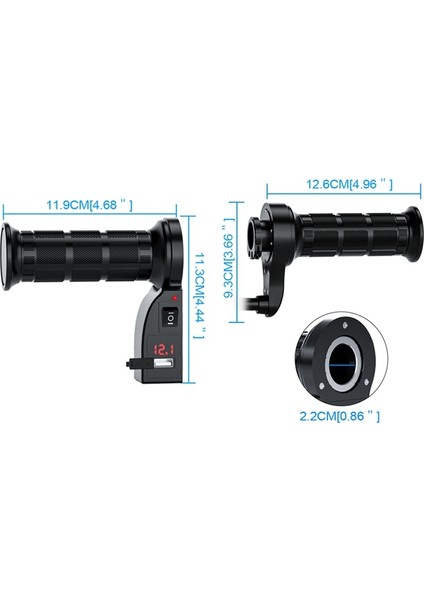 Isıtmalı Motosiklet Sapı, Motosiklet Elektrikli Isıtmalı Kol, Ayarlanabilir Gidon, 12V, Kırmızı Işık (Yurt Dışından) indirimleri