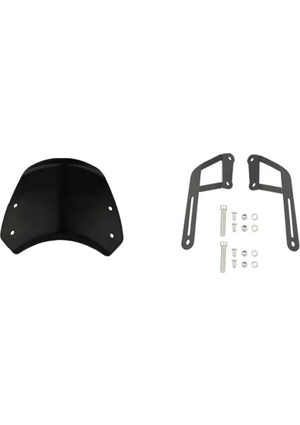 Motosikletler Ön Cam Vizörü Ön Rüzgar Ekranı Deflektör Kiti Scrambler 400X Hız 400 2023-2024 (Yurt Dışından)