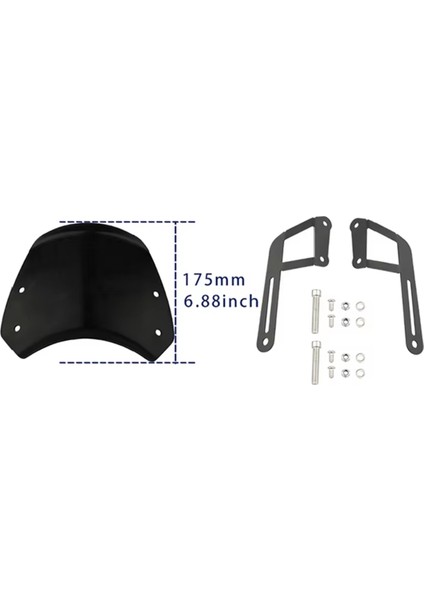 Motosikletler Ön Cam Vizörü Ön Rüzgar Ekranı Deflektör Kiti Scrambler 400X Hız 400 2023-2024 (Yurt Dışından) modelleri