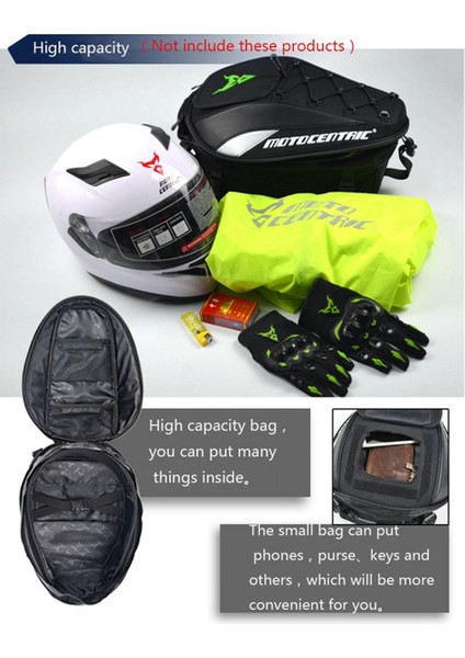 Motosentrik Su Geçirmez Motosiklet Kuyruk Çantası Çok Fonksiyonlu Dayanıklı Arka Motosiklet Koltuk Çantası Yüksek Kapasiteli Binici Sırt Çantası 11-MC-0102 Son Gri (Yurt Dışından) fiyatları