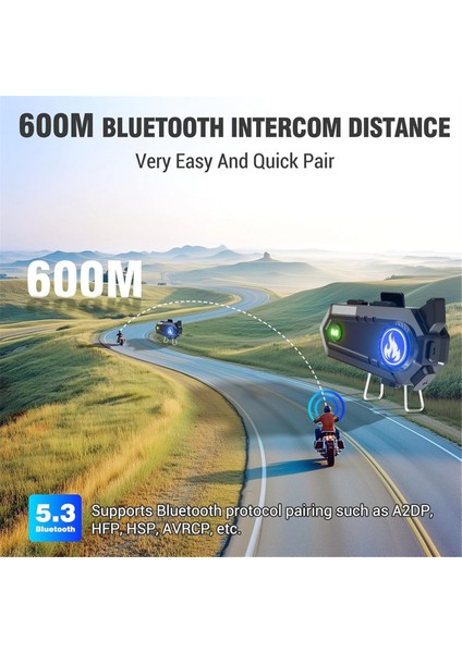 Motosiklet Kaskı Bluetooth Kulaklık 2 Tip Mikrofon, Interkom/eller Serbest Arama/müzik/su Geçirmez/gürültü Iptali, C9 (Yurt Dışından) fiyatları