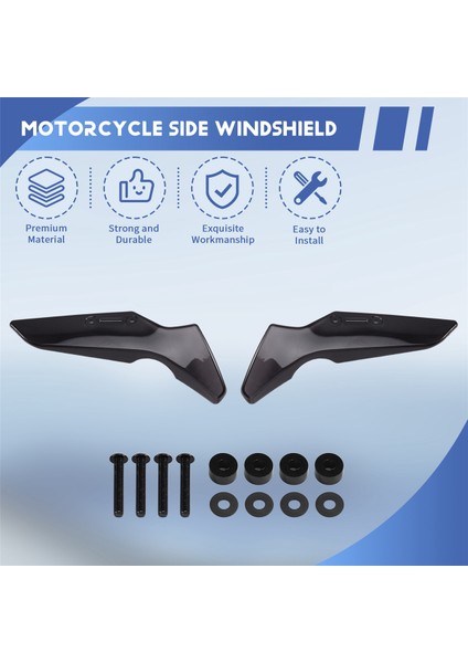 Motosiklet Ön Cam Yan Rüzgar Deflektörü Spoiler Sineği Yamaha MT-125 Mt-15 MT125 MT15 2020-2023 Duman Gri (Yurt Dışından) fırsatları