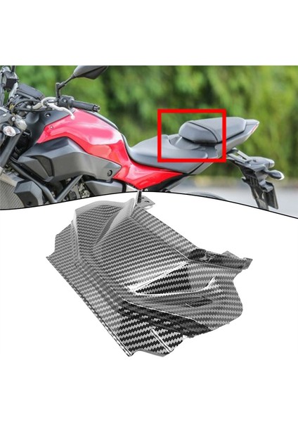 Motosiklet Üst Arka Orta Kuyruk Koltuğu Yamaha Için Karbon Fiber Yamaha FZ07 Fz-07 MT07 Mt-07 2014 2015 2015 2017 (Yurt Dışından) modelleri