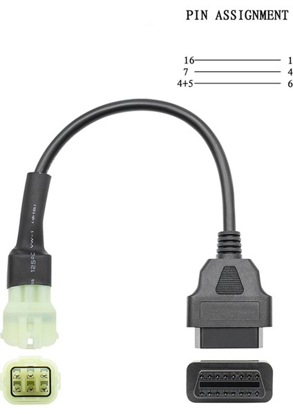Ktm Obd2 Motosiklet Konnektörü Kt Mobd2 Için 6 Pin - 16 Pin Motosiklet Adaptör Kablosu Yedek Motosiklet Aksesuarları (Yurt Dışından) modelleri