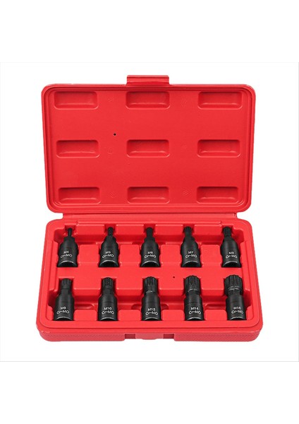 10PCS 12 Nokta Soket Anahtarı Seti Evrensel 3/8 Kare Sürücü Soket Seti M4-M16 Soket Kiti (Yurt Dışından)