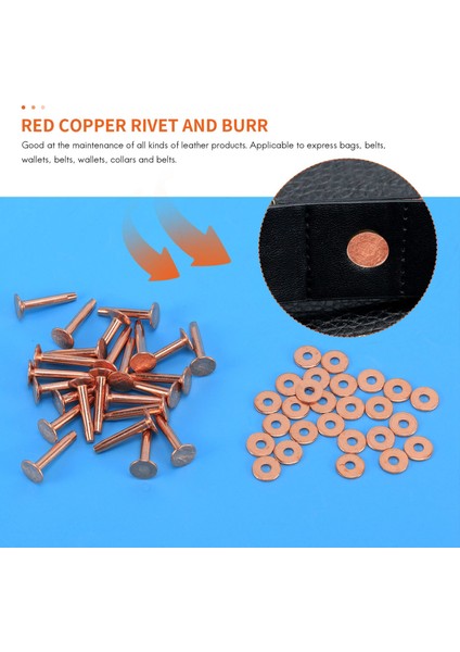 25 Set Bakır Perçin Çapak Yıkayıcı 3/4 Inç Uzunluğunda Deri Bakır Perçin Bağlantı Elemanı Cüzdanlar Için Deri Diy Zanaat Malzemeleri (Yurt Dışından) fırsatları