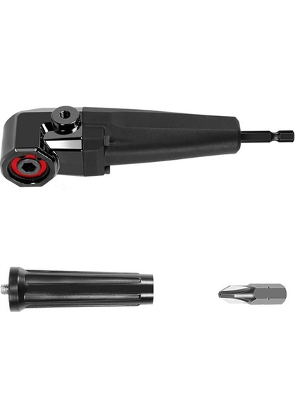 90 ° Dik Açılı Uzatma Sürücüsü Delme Açısı Adaptör Tornavida Hex Anahtarı Matkap Bit Soket Tutucu Güç Altına Black (Yurt Dışından)