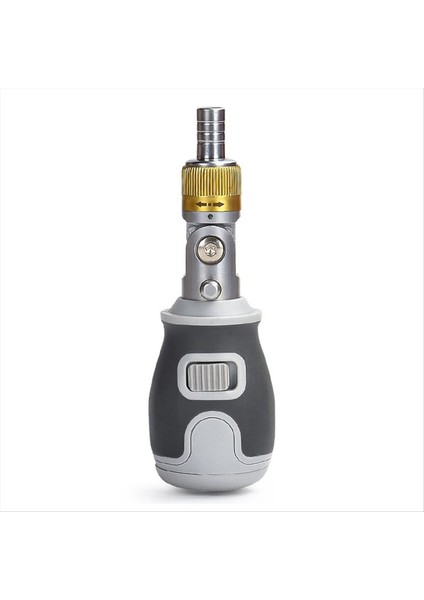 Bir Taşınabilir Çok Fonksiyonlu S2 Toplu Kafa 2 Yollu Cırcır Ayarlanabilir Açılı Tornavida Bakım Kiti Gri (Yurt Dışından)