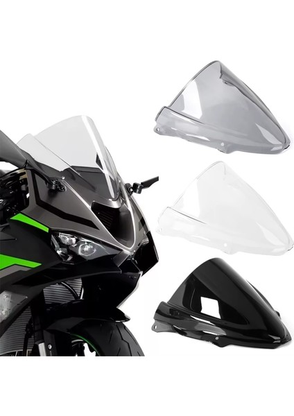 Motosiklet Ön Cam Ön Cam Rüzgar Deflektörü Kawasaki Ninja ZX6R Zx-6r 2024 2025 Şeffaf (Yurt Dışından) fiyatları
