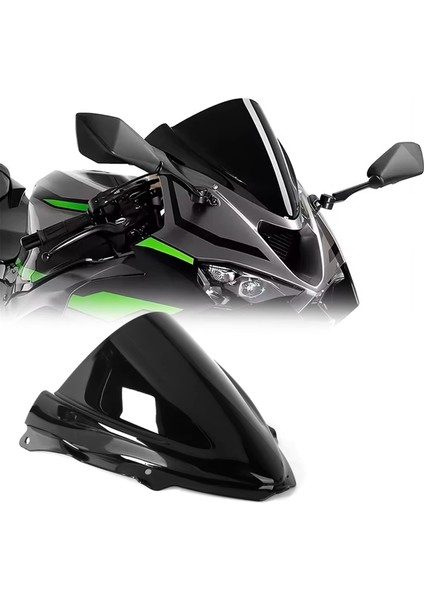 Motosiklet Ön Cam Ön Cam Rüzgar Deflektörü Kawasaki Ninja ZX6R Zx-6r 2024 2025 Şeffaf (Yurt Dışından) modelleri