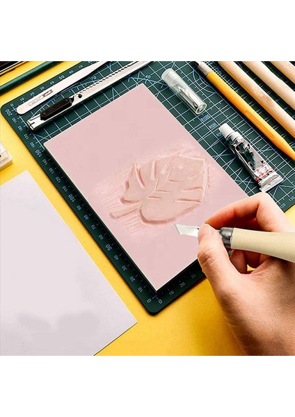 5x Lino Blok Kesme Kauçuk Damga Oyma Aletleri 5 Bıçak Ahşap Saplı Baskı Oyma Araçları Seti (Yurt Dışından) fırsatları