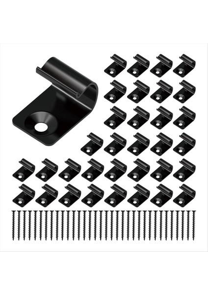 Paslanmaz Çelik Başlangıç Klipsleri Güverte Klipsleri Kompozit Güverte Kartları Için Duş Vidaları ile Evrensel Zemini Klipsler 80 Paket (Yurt Dışından)