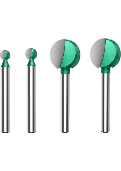 4pcs 6mm Top Burun Yuvarlak Oyma Bit Cove Cnc Freze Kesici Topu Uç Yönlendirici Bitleri Karbür Ağaç Işleme Araçları (Yurt Dışından)