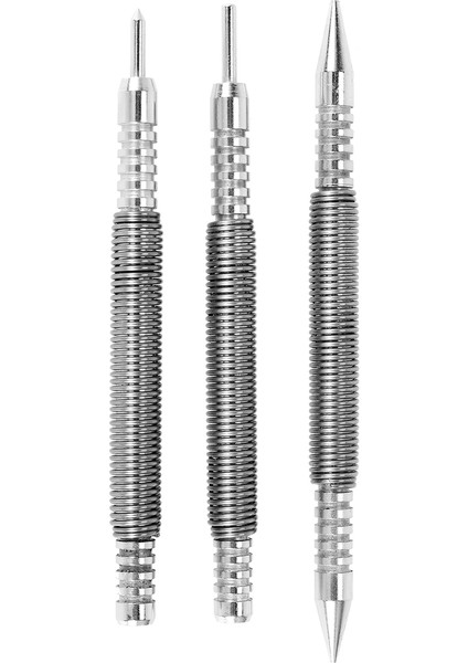 3 Pcs Tırnak Seti ve Menteşe Pim Aracı Merkezi Punch Yay Yüklü Tırnak Kapısı 1/32 Inç 1/16 Inç Çift Kafa 1/8 Inç (Yurt Dışından)