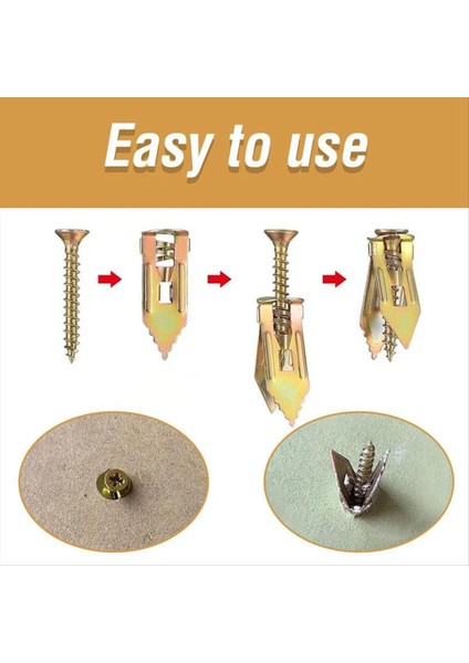 200PCS Alçı Kart Genişleme Vidaları Taşınabilir Alçı Kart Genişleme Vidaları (Yurt Dışından) modelleri