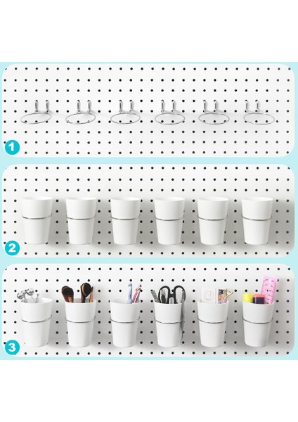 Pegboard Kanca Kupası Aksesuar -18PIECES Pegboard Ekran 5 1 ve 4 Inç Düz Tutucu 1/8 1/4 Pegboard B Için Küçük Asma Kupası (Yurt Dışından) fırsatları