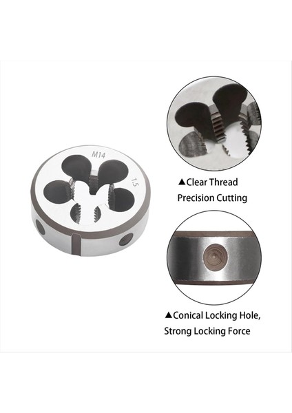 M14 x 1 5mm Metrik Tap ve Kalıp Seti Yüksek Hızlı Çelik Makine Musluk Kalıp Seti Iplik Musluk ve Yuvarlak Diş Destesi (Yurt Dışından) modelleri