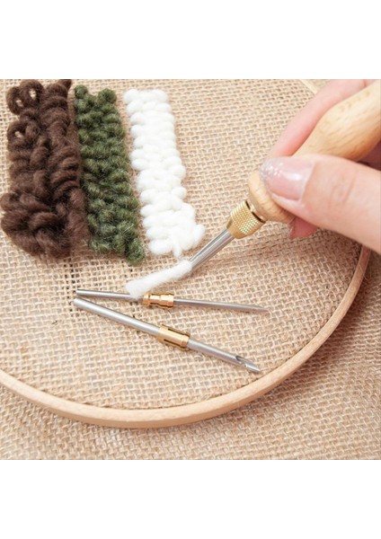 1setler Yumruk Iğne Yumruk Aleti Kullanımı Basit Halı Yumruk Iğnesi Nakış Halı Diy El Yapımı Sanat El Sanatları (Yurt Dışından) modelleri