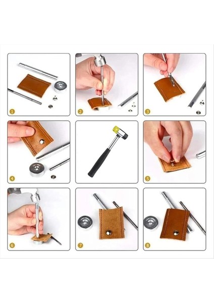 Deri Perçin Kiti 180 Set Çift Kapak Perçinleri Boru Şeklindeki 4 Renk 3 Boyutta Deri Perçin ve Enstantane Ince Deri Ceket Için (Yurt Dışından) indirimleri