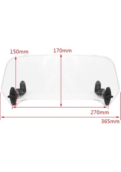 Motosiklet Yüksek Ön Cam Sayfası Evrensel Ayarlanabilir Ön Cam Rüzgar Deflektörü Spoiler Uzantı Aksesuarları (Yurt Dışından) fiyatları