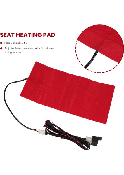 25W 12V Evrensel Motosiklet Atv Koltuk Isıtmalı Yastık Su Geçirmez Pedi Isıtma Pedi Mat Kış Isıtıcısı (Yurt Dışından) fırsatları