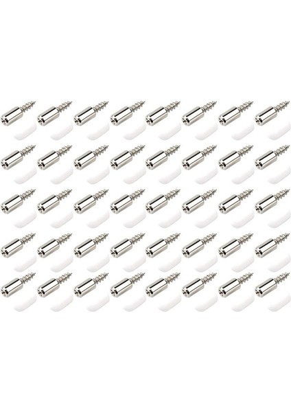 Kendi Kendine Dokunma Vidaları Dolap Laminat Desteği Punching Olmayan Fıçı Tahtası Tutucu Raf Tutucu Çelik Pimi Peg Beyaz ve Gümüş B (Yurt Dışından)