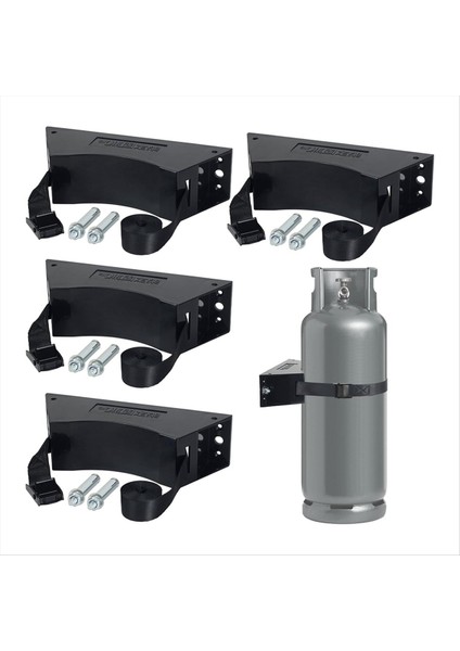 4 Adet Propan Tank Tutucu Silindir Tutucu Propan Tank Tutucu 4-12 Inç Çeşitli Silindirleri Monte Etmek Için (Yurt Dışından)