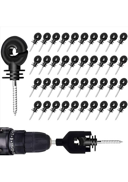 120PCS Elektrikli Çit Izolatörleri Vida Elektrikli Çit Halkası Izolatör Bant Vidalı Ahşap Post Izolatörler Vidası Vidalı (Yurt Dışından) fiyatları