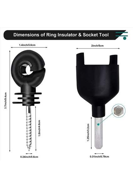 120PCS Elektrikli Çit Izolatörleri Vida Elektrikli Çit Halkası Izolatör Bant Vidalı Ahşap Post Izolatörler Vidası Vidalı (Yurt Dışından) modelleri
