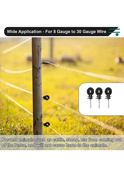 120PCS Elektrikli Çit Izolatörleri Vida Elektrikli Çit Halkası Izolatör Bant Vidalı Ahşap Post Izolatörler Vidası Vidalı (Yurt Dışından) indirimleri