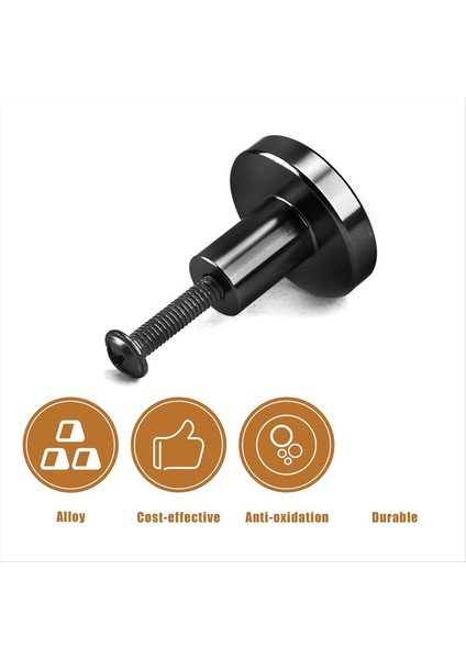 8pcs Dolap Düğmeleri Yuvarlak Şifoniyer Çekme Düğmesi Gardırop Çekme Kapı Kolu 8 Vidalı Çekmeceli Çekmece Mutfak Siyah (Yurt Dışından) fiyatları