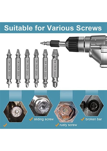 Vida Çıkartma Seti 6 Pcs Manyetik Bit Tutucu Kırık Vida Çıkarma Kırık Vidalar (Yurt Dışından) indirimleri