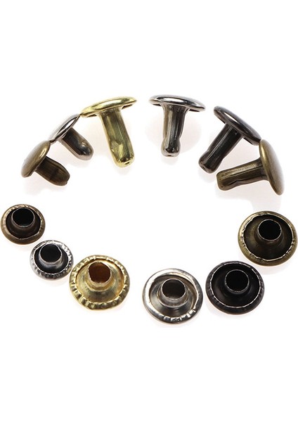 360 Set Kutulu 6mm 8mm Çift Taraflı Perçin Yuvarlak Kapak Perçin Deri Döşeme + Kurulum Aracı Kiti + Pense (Yurt Dışından) fırsatları