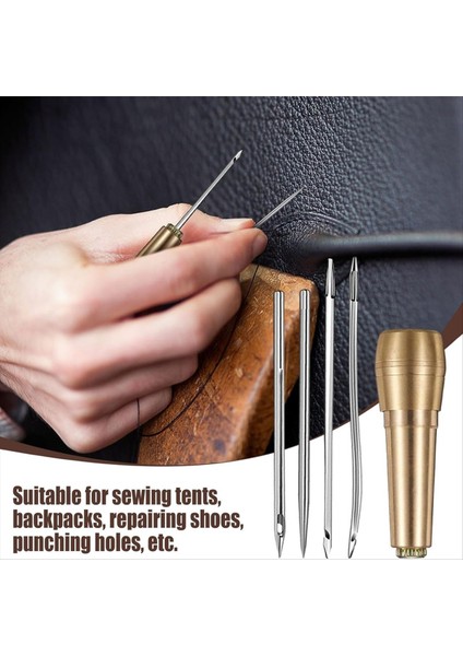 Deri Dikiş Koni Seti 52 Parça Deri Dikiş Düz Iğne ve Kavisli Tığ Işi Ayakkabı Tuval Onarımı (Yurt Dışından) modelleri