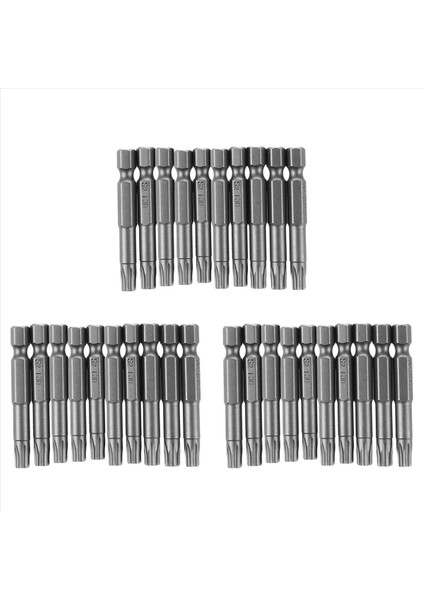 6mm T30 Kafa 50MM Uzunluğunda Manyetik Torx Tornavida Bitler Aracı 30 Pcs (Yurt Dışından)