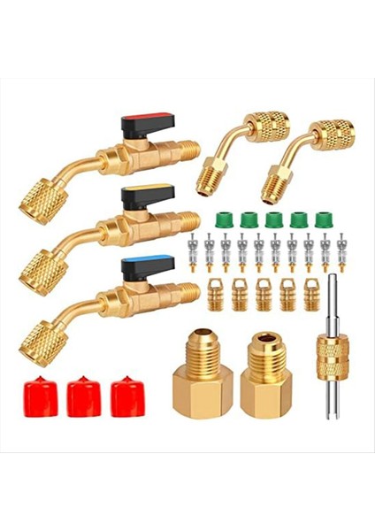 R410A R134AR12 R22 Ac Hvac Için Klima Açısı Top Valfi Mini Split Sistem Için (Yurt Dışından)