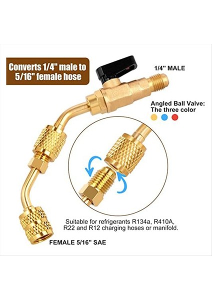 R410A R134AR12 R22 Ac Hvac Için Klima Açısı Top Valfi Mini Split Sistem Için (Yurt Dışından) fırsatları