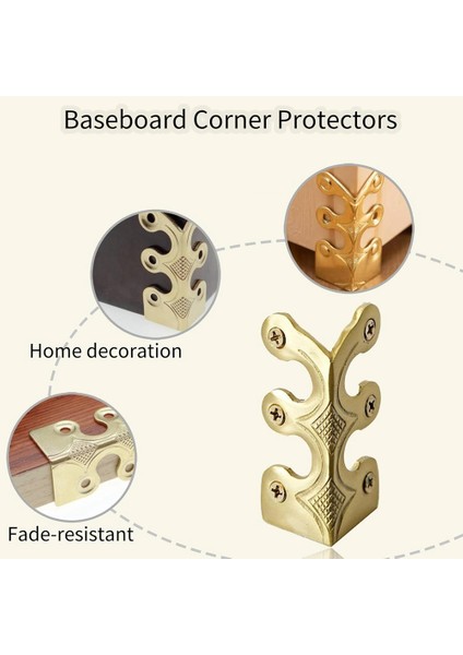 10 Adet Süpürgelik Köşe Koruyucular Brass Süpürme Tahtası Köşe Koruyucuları Dekoratif Koruyucu Kapak Masa Dolabı Için (Yurt Dışından) fırsatları