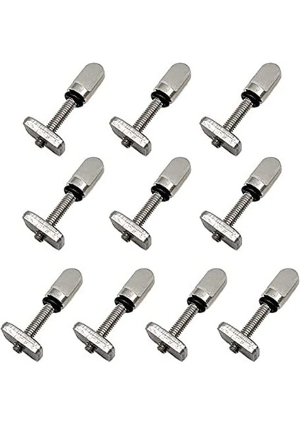 10 Adet Yüzgeç Vidaları Paslanmaz Çelik Başparmak Yüzgeç Vidası ve Plaka Evrensel Yüzgeç Vidaları Sörf Için Alet Yüzgeç Vidası Yok (Yurt Dışından)