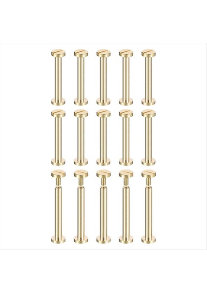 30 Pack Brass Chicago Vidaları 30X8MM Düz Kafa Vidası Geri Bağlanma Dıy Için Tırnak Saplama Posta Perçinli Tatırıcı (Yurt Dışından)