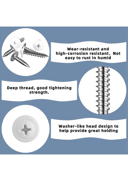 240X Beyaz Vidalar Ahşap Beyaz Sac Metal Ipi Kafes Kafası Hızlı Kendi Kendine Tapan Beyaz Pan Dolap Vidaları (Yurt Dışından) modelleri