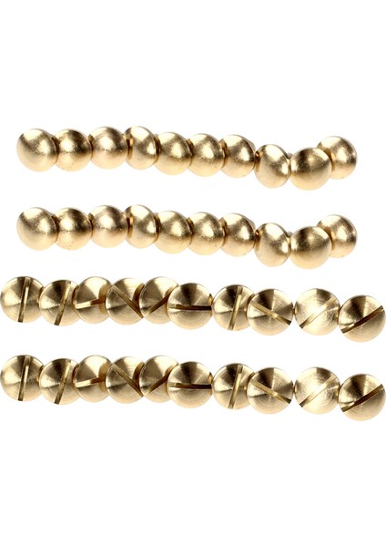 20X Arc Katı Pirinç Düğmesi Saplama Vidalı Tırnak Vidası Sırt Deri Perçin Kemeri 6mm (Yurt Dışından)