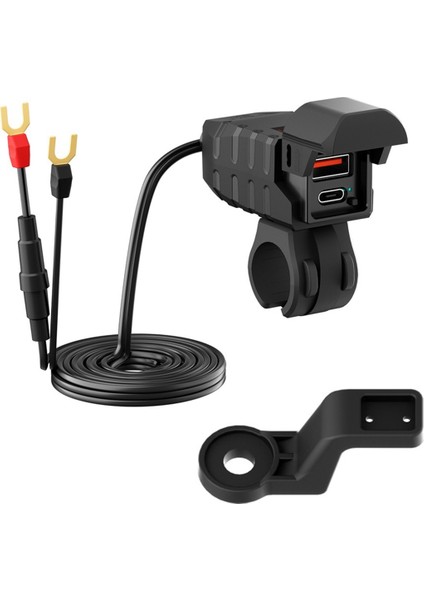 Qc3.0 Motosiklet USB Şarj Cihazı Su Geçirmez Pd3.0 Port Socket Gidon Hızlı Şarj Cihazı Voltmetre Aksesuarları (Yurt Dışından) indirimleri