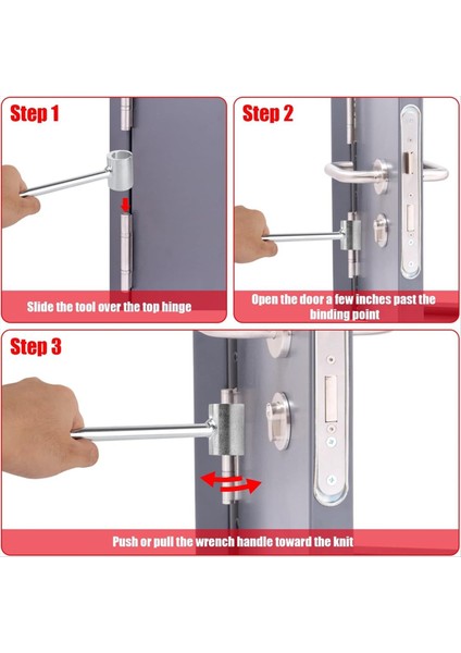 Menteşeler Boşluklar Ayarlama Anahtarı 0 91-0 98IN Çelik Kapı Menteşe Ayar Aracı Kapı Menteşe Onarım Somunner Pratik Araçlar (Yurt Dışından) fırsatları